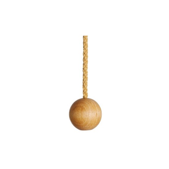 30mm wooden ball blind pull -  waxed