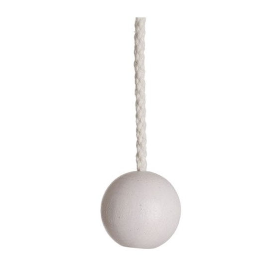 30mm wooden ball blind pull -  whitewash