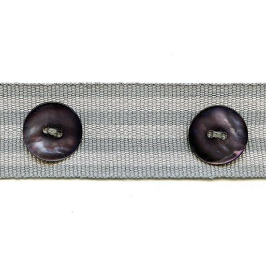 whitstable stripe button trim - sea mist