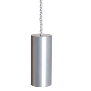 aluminium silver anodised cylinder bathroom light pull or toggle made from solid metal aluminium cylinder light pull