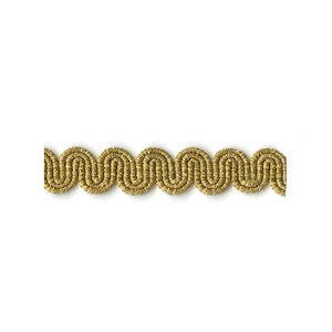arco in antique gold metallic colour is a simple wavy curvy decorative trimming or braid arco metallic braid - antique gold