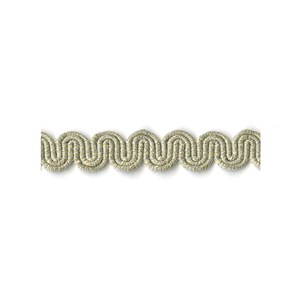 arco in glacier silver metallic colour is a simple wavy curvy decorative trimming or braid arco metallic braid - glacier silver