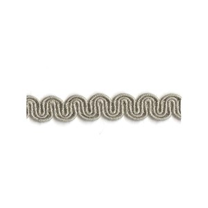 arco in pebble grey colour is a wavy curvy decorative trimming or braid arco braid - pebble