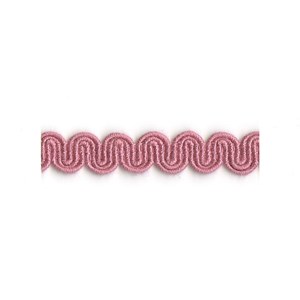 arco in rose pink colour is a simple wavy curvy decorative trimming or braid arco braid - rose