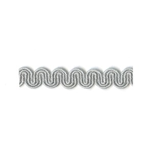 arco in grey colour is a wavy curvy decorative trimming or braid designed to bend round corners arco braid - clouded grey