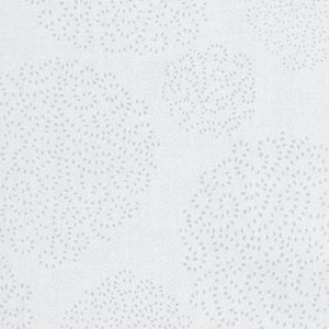 asha is a roller blind fabric print of trees made from small white dots on a white background asha - white
