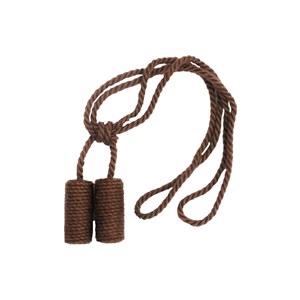 jute cylinder tiebacks - bark