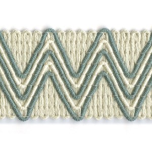 vintage zigzag trimming in eucalyptus colourway a dramatic modern decorative braid vintage zig zag trim - eucalyptus