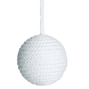 cable window blind pull in chalky blue colour made from cotton wrapped wood ball cable blind pull - chalky blue