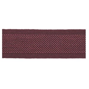 decorative trimming braid in subtle wool/cotton weave in cranberry red colour carpet braid - cranberry