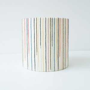 Chalkney Stripe Tub Lampshade - Cream