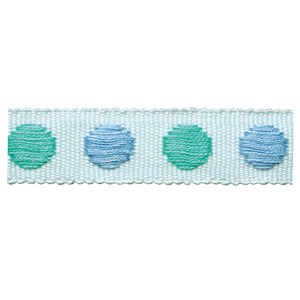 spearmint childrens spot woven decorative braid trimming for curtains or blinds childrens spot trim - spearmint