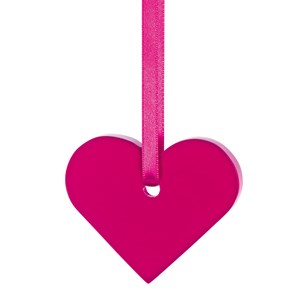 red heart window roller blind pull in painted wood with matching red ribbon childs blind pull - heart