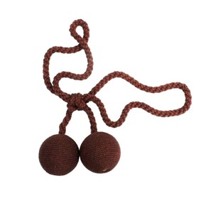 cranberry red small stylish curtain tieback carpet boule tiebacks - cranberry