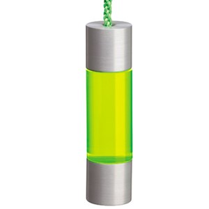 fuse blind pull for window blind with acrylic laser lime colour section and aluminium caps fuse blind pull - laser lime
