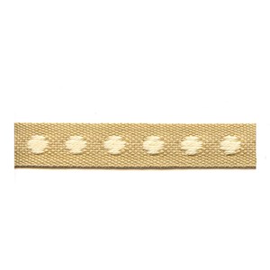 dustry ochre colour deco spot woven cotton interior passementerie trimming deco spot trim - dusty ochre