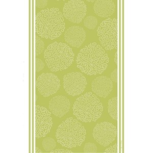 asha patterned tea towel has a design of trees made by white dots on a gooseberry green background asha tea towel - gooseberry green