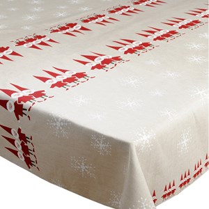 christmas red and white nordic elves table cloth for xmas day nordic elves tablecloth