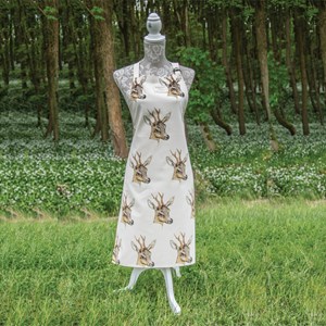Deer print cooks apron in robust cotton deer apron