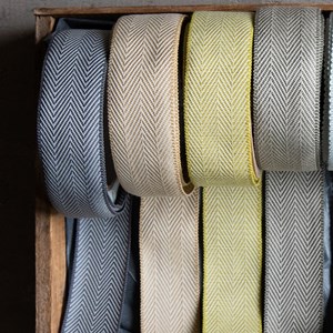 herringbone  in brown interior decorative woven trimming braid herringbone trim - brompton brown