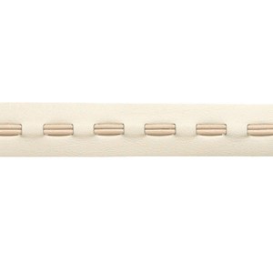 cream real leather woven trimming for interior decoration or braiding leather trim - cream