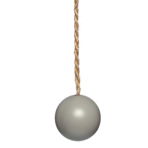 puddle grey wood ball window roller blind pull or acorn with jute cord lewes blind pull - matte puddle grey