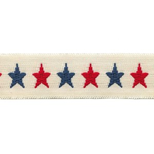 red and blue lucky star woven interior trimming braid lucky star trim