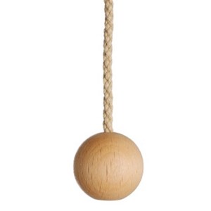 30mm wooden ball blind pull -  natural