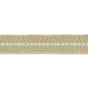 smart herringbone jute trim with white centre stripe, interior braid nautical stripe trim - cloud white