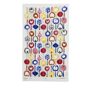 colourful pomona kitchen tea towel by Marianne Westman featuring apples pomona tea towel