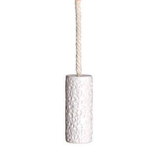 white elegant porcia bone china bathroom light pull with surface texture and cotton rope cord porcia bone china light pull
