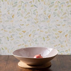 elder autumn gold roller blind fabric print of leaves Elder - autumn gold