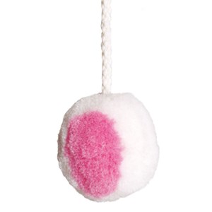 punk skunk in bubblegum pink woolly window blind pull that is soft for childrens bedrooms punk skunk blind pull - bubblegum