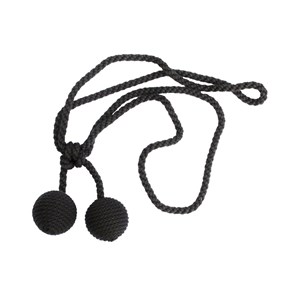 slate grey small stylish curtain tieback or holdback carpet boule tiebacks - slate grey