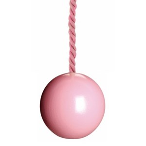 wooden ball light pull in pink wooden ball light pull - pink
