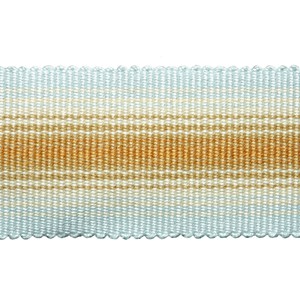 blue & gold gradient of colour in a modern trimming or decorative braid stria striped trim - autumn frost
