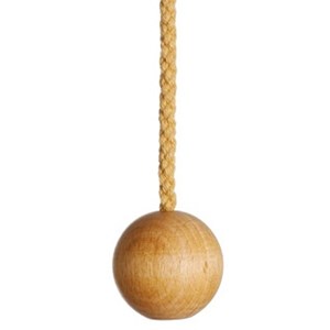 30mm wooden ball blind pull -  waxed