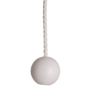 30mm wooden ball blind pull -  whitewash