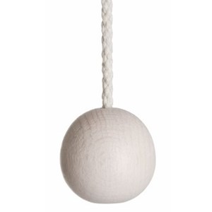 35mm wooden ball blind pull -  whitewash