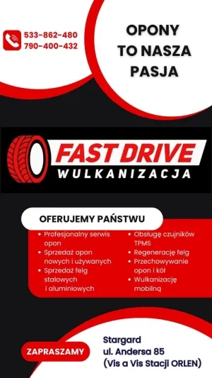 zdjęcie przedstawiające Fast Drive wulkanizacja tir stacjonarna , mobilna 