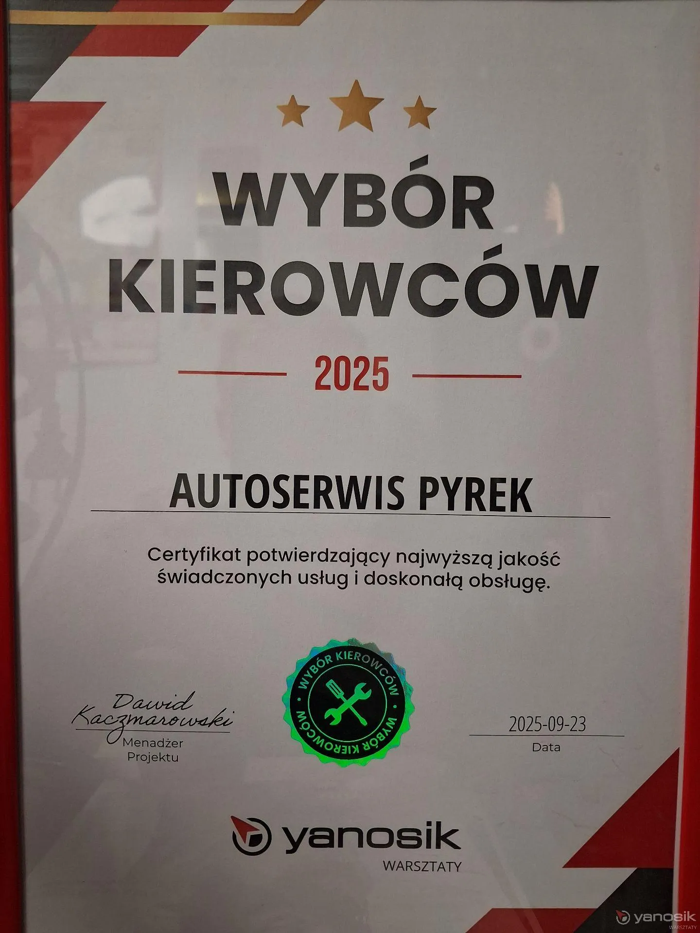 zdjęcie przedstawiające AUTOSERWIS PYREK