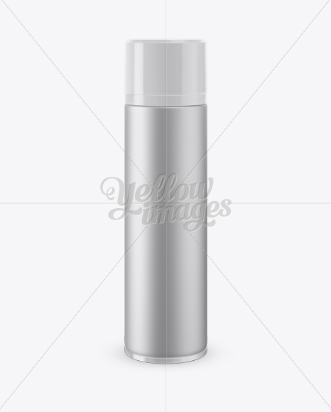 Matte Metallic Shaving Foam Bottle With Cap Mockup PSD #3