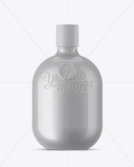 Metallic Rum Bottle With Paper Label Mockup in Bottle ...