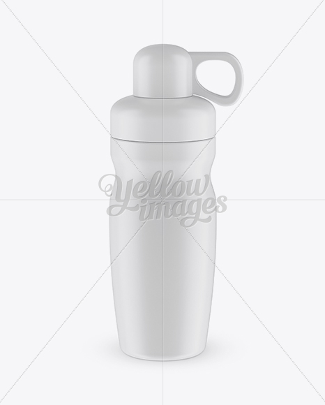 Matte Plastic Reusable Water Bottle Mockup PSD #3
