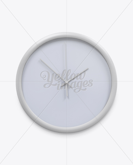 Matte Wall Clock Mockup PSD #3