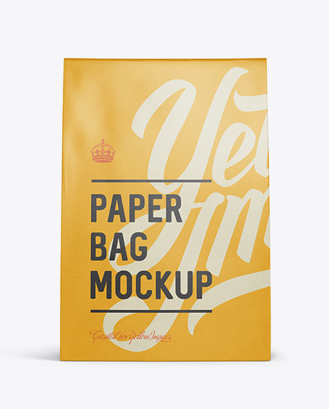 Paper Bag Mockup   Front View PSD #2