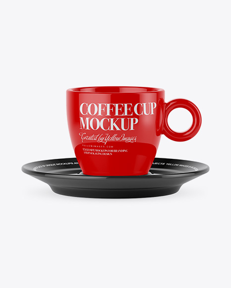 Download Glossy Coffee Cup - High Angle Shot