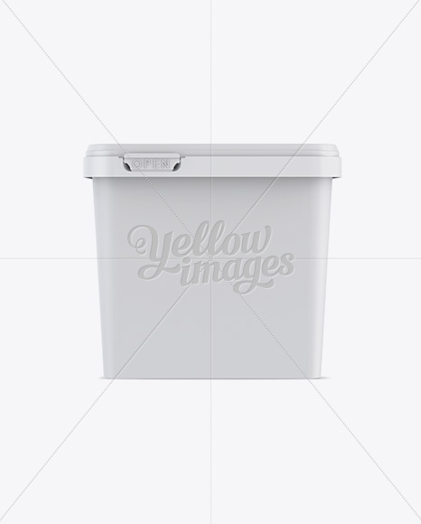 Matte Square Butter Tub Mockup - Front View