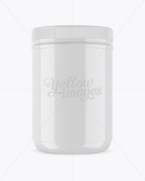 Download Glossy Protein Jar Mockup In Jar Mockups On Yellow Images Object Mockups
