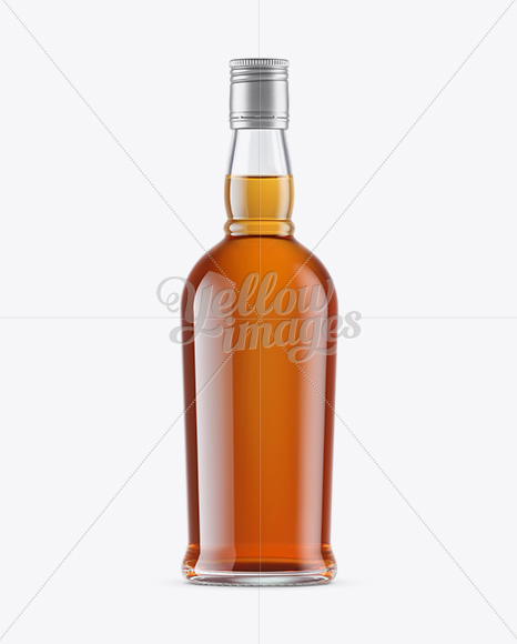 Clear Glass Cognac Bottle Mockup PSD #3